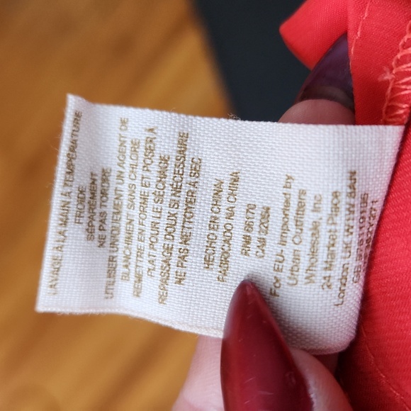 Burnt Orange Free People One Shoulder Grecian Chiffon Beaded Cocktail Dress Sz4 - Picture 6 of 8